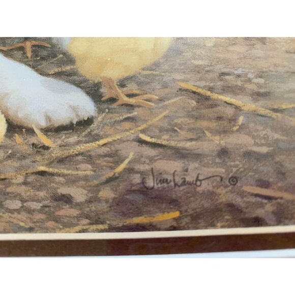 jim Lamb Home Products for Sale up to 90% Off Retail: Poshmark Fowl Play by Jim Lamb Framed Wall Art 12.5”x14.5” Puppies & Chicks on Farm
